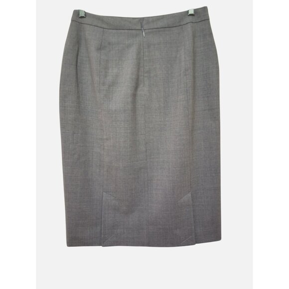 MM Lafleur Cobble Hill Pencil Skirt Womens Size 6 Light Grey Washable Wool NWT - Picture 4 of 8
